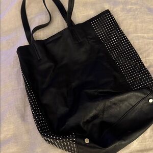 Banana Republic Black Gold Studded Tote
